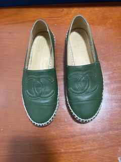 Channel leather espadrille
