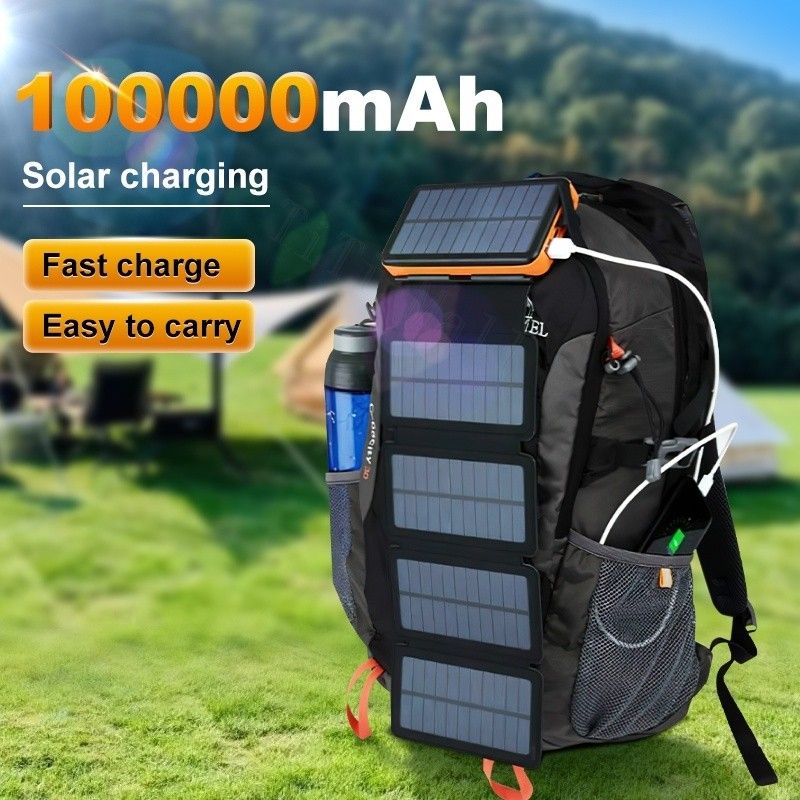 Check out 50000mAh Solar Powerbank Outdoor Solar Energy External Battery  Fast Charging 100% Original Solar Power Bank at 54% off! RM29.90 - RM91.90  only., Mobile Phones & Gadgets, Mobile & Gadget Accessories