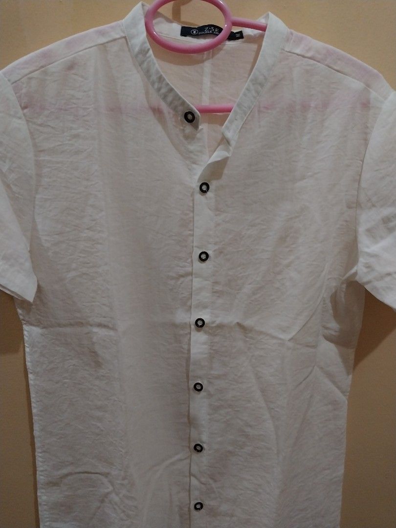 chinese collar shirt with tie