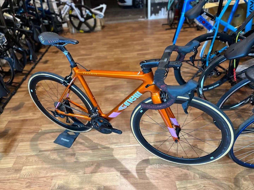 Cinelli veltrix orange full bike size s 52 shimano r7000 105 11 x2