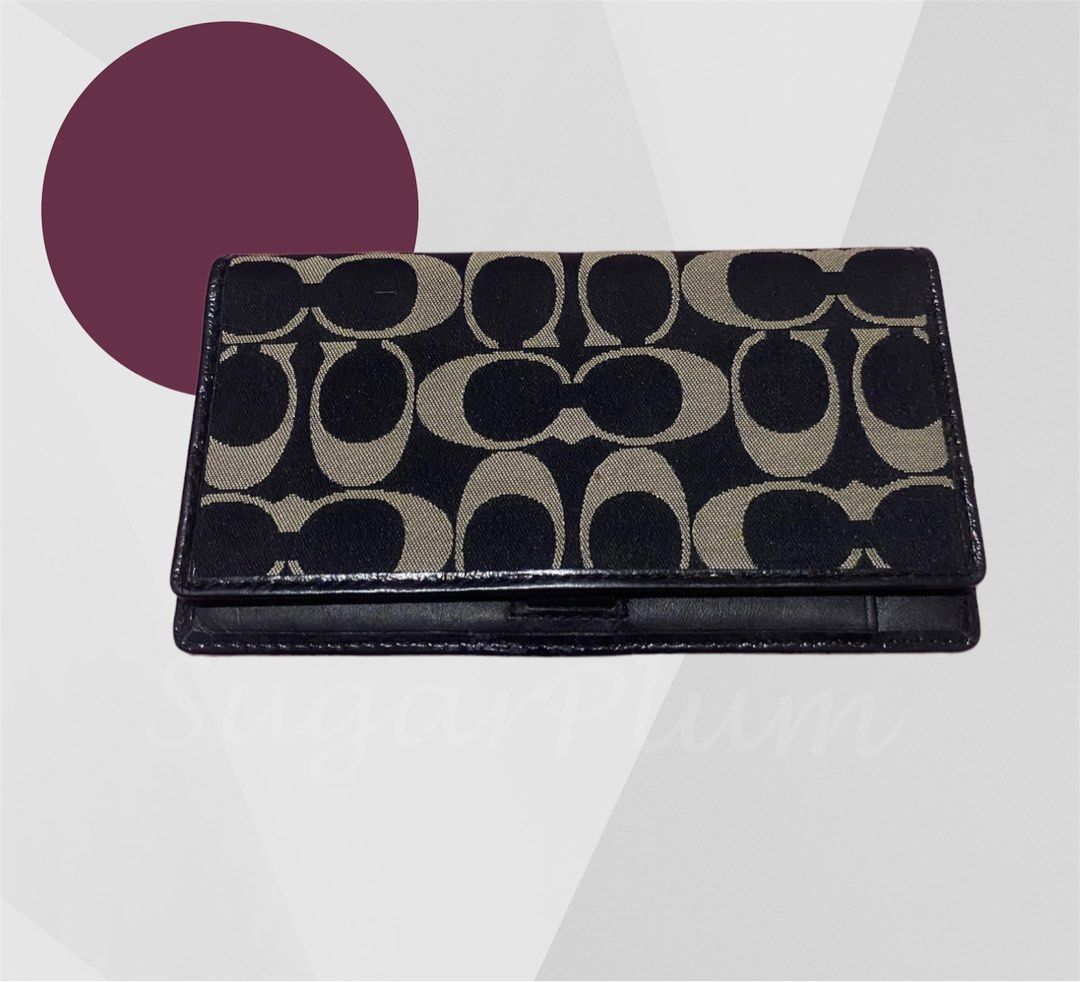 Coach classic checkbook, Women's Fashion, Bags & Wallets, Wallets & Card  holders on Carousell