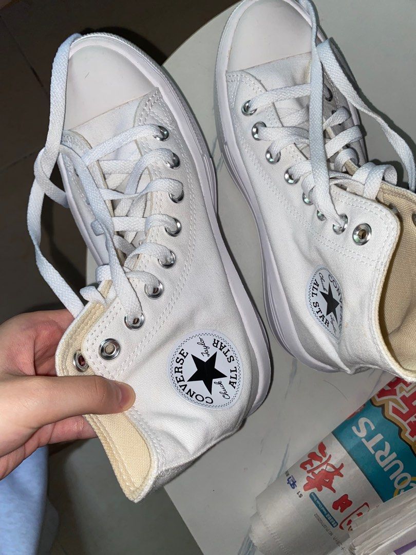 Converse platform shop blanche haute