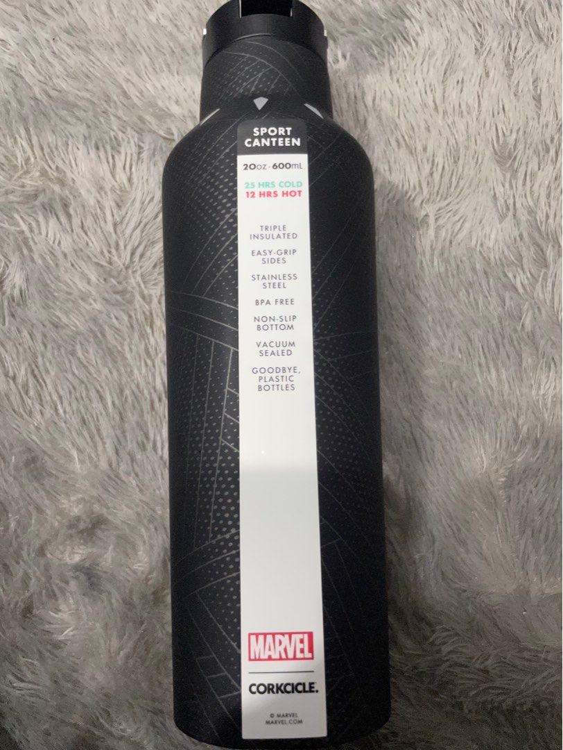 Corkcicle x Marvel Black Panther 20 oz Sport Canteen, Kitchen