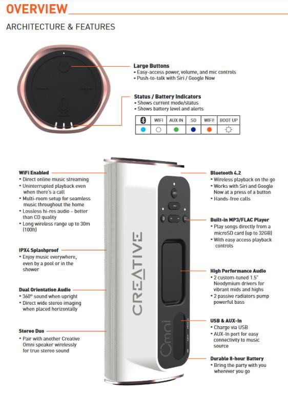 Creative omni bluetooth speaker on sale