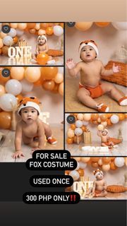 Crochet Fox Milestone Costume with shoes