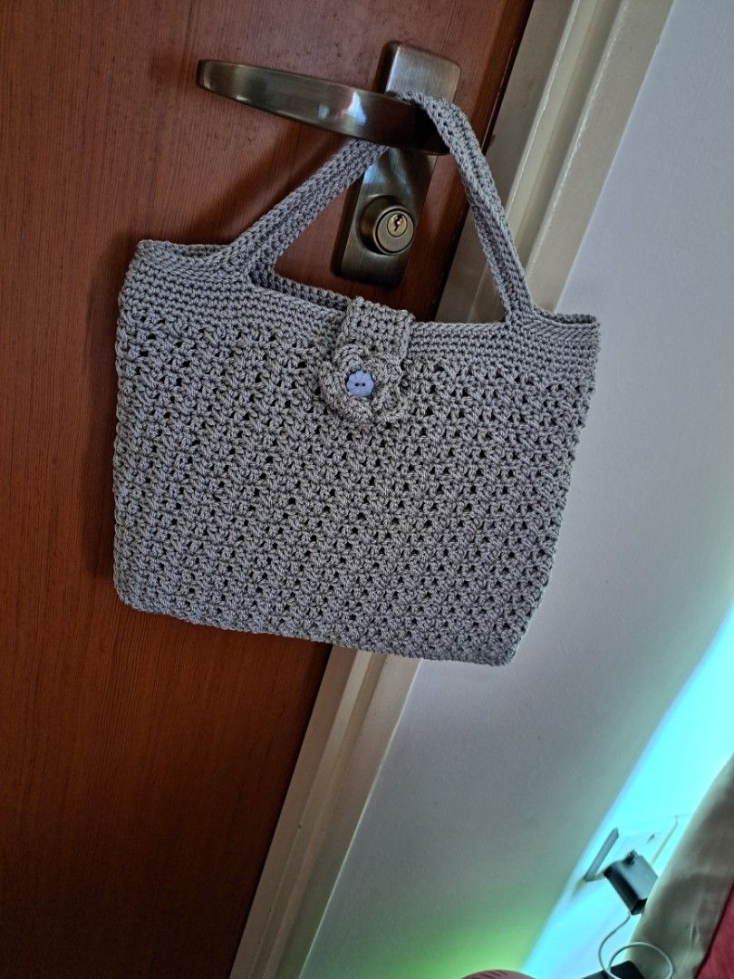 Crochet tote bag, Women's Fashion, Bags & Wallets, Tote Bags on Carousell