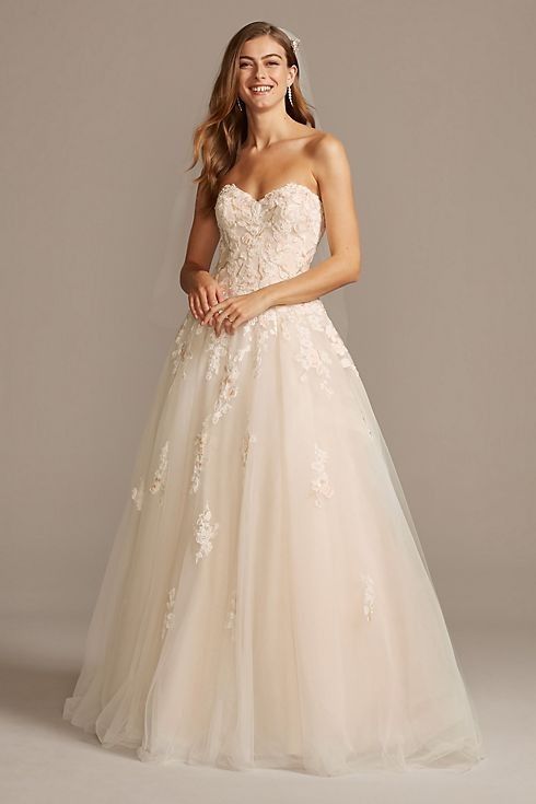 David's bridal champagne wedding dress shop