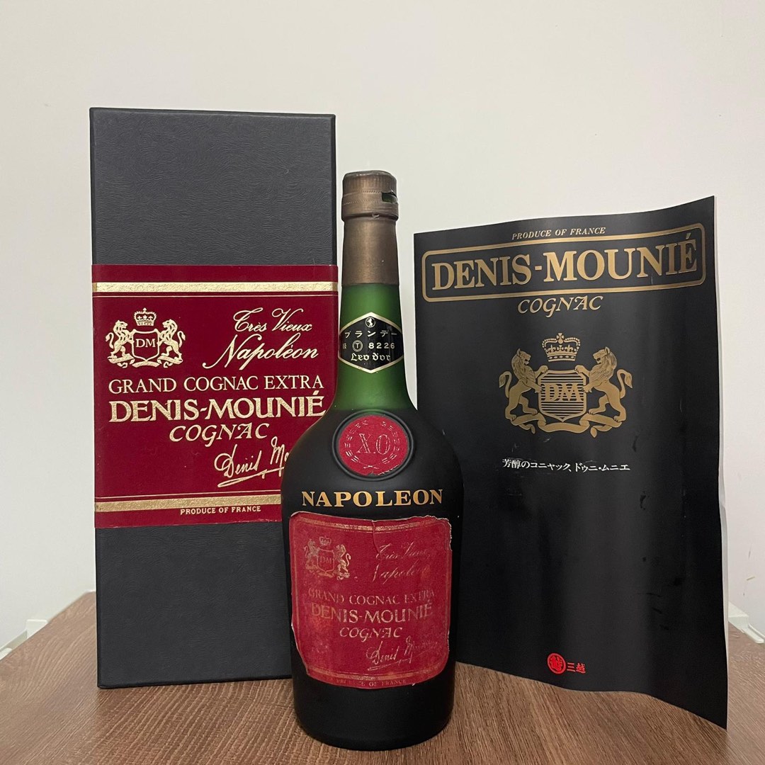 日本禮盒」金葉Denis Mounie Napoleon XO 70年代三越百貨版紅絨綠砂長