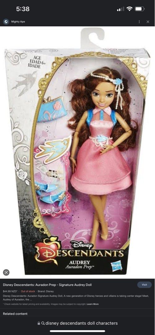 disney descendants doll (audrey -Auradon Prep) (Category: Figurines & Statues) located in Caloocan City. Submitted by kayedizon071517 (Listing ID 1208584758, Image 2). Description: pretty in actual dm for other pic/ details ( wet brush for size ref. only).