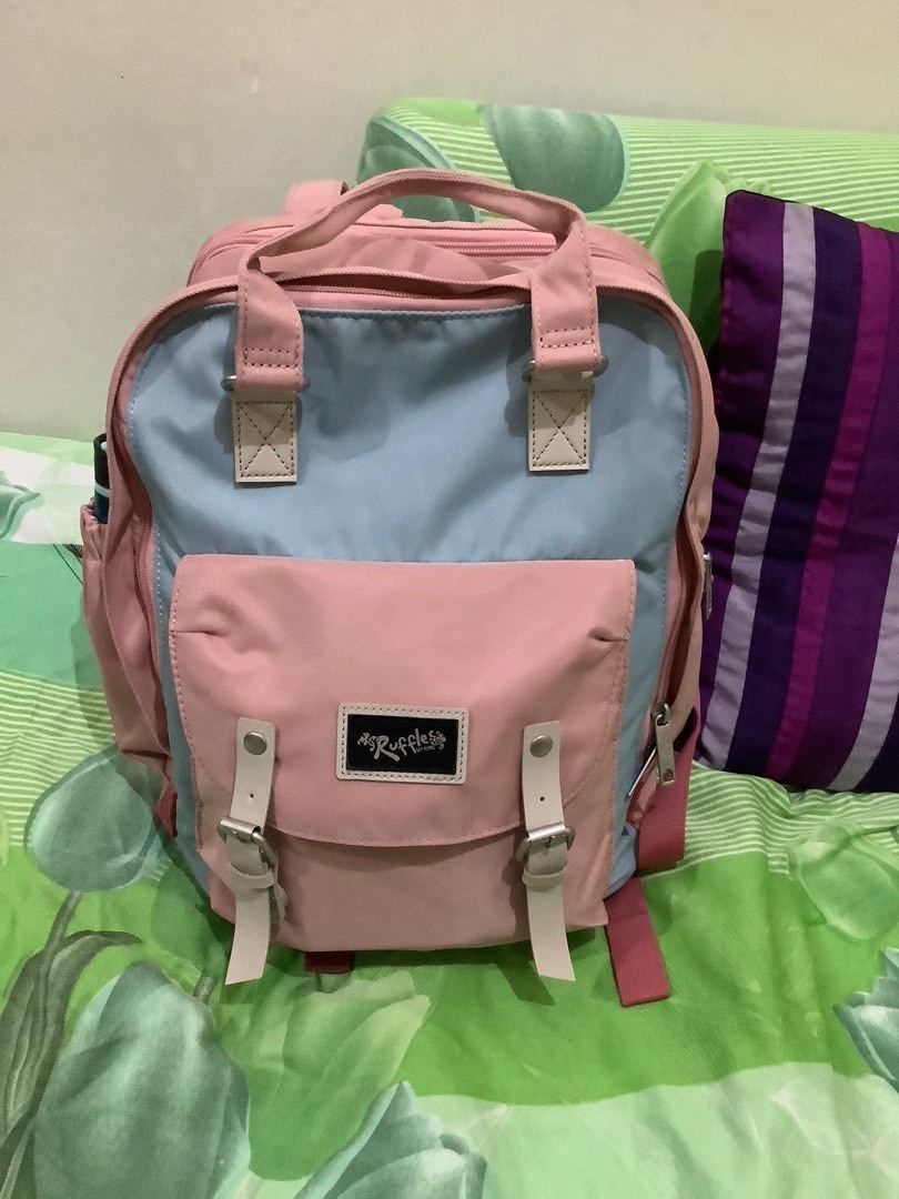 Doughnut Backpack inspired ruffles backpack with charging port large