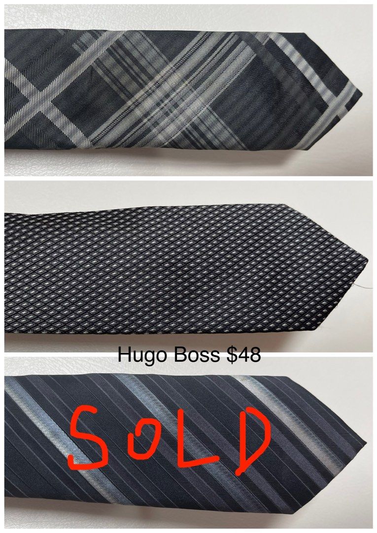authentic Ferragamo Burberry Hugo Boss neck ties. Expat moving sale