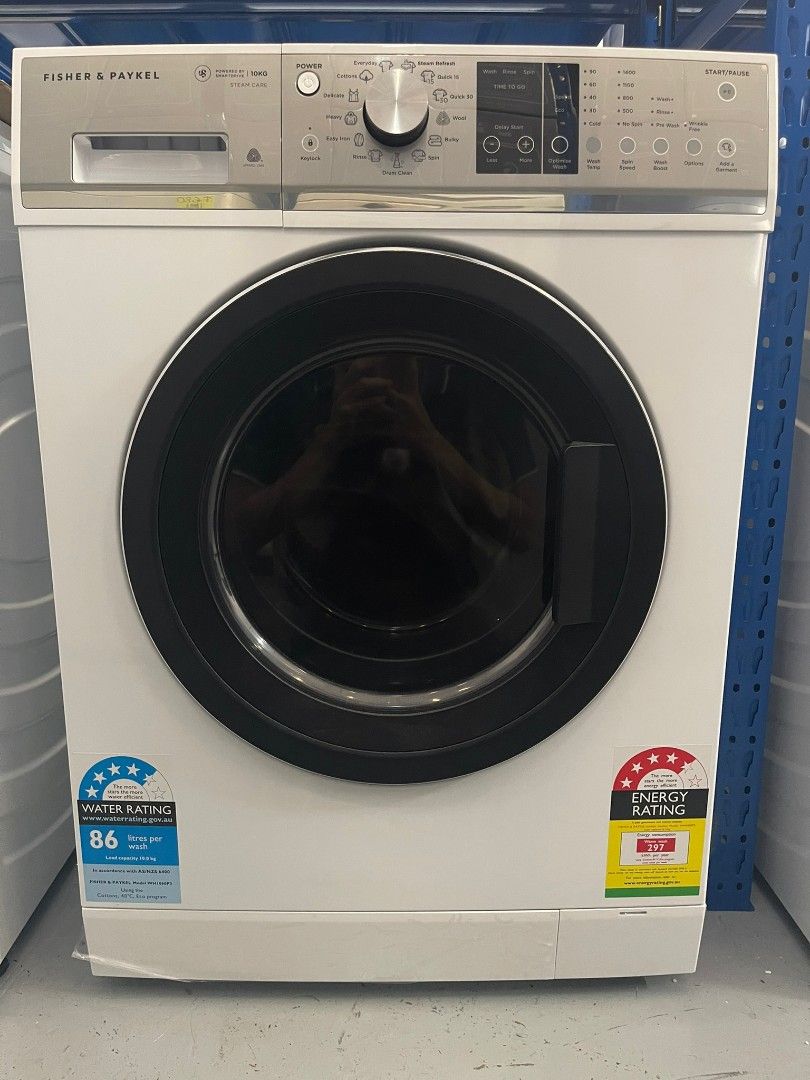 FISHER & PAYKEL 10KG FRONT LOAD WASHING MACHINE STREAM CARE WH1060P3