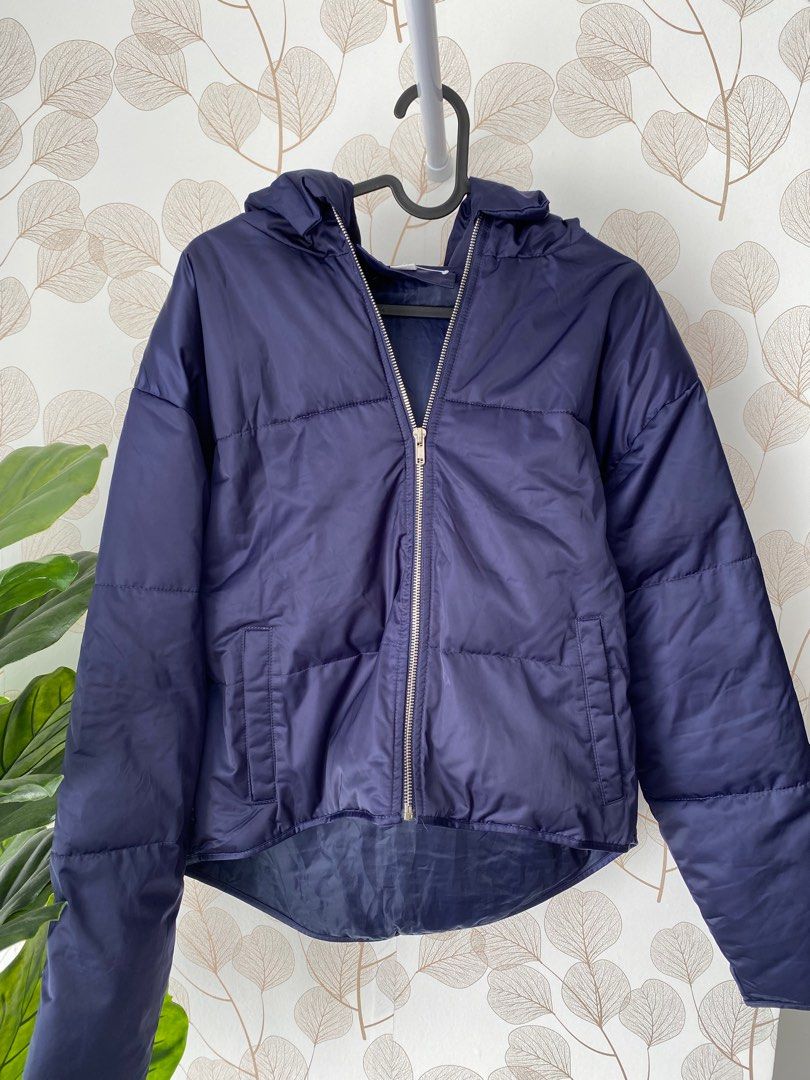 Blue puffer on sale jacket forever 21