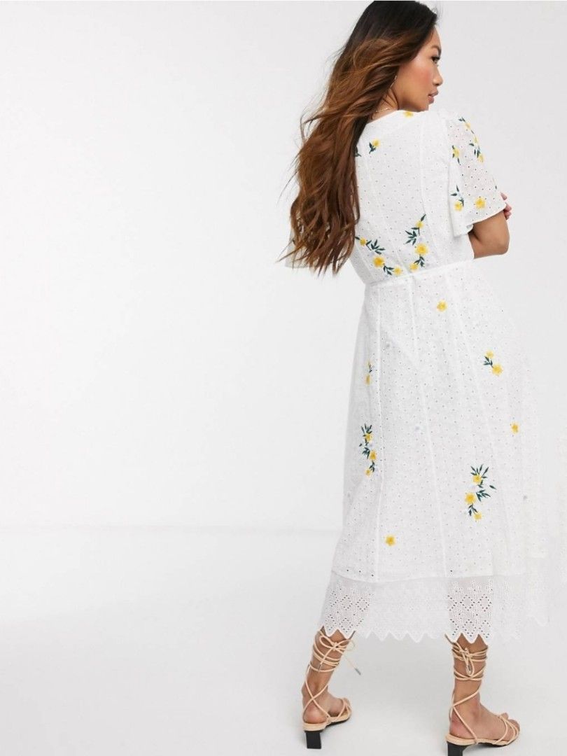 French connection floral embroidered maxi dress new arrivals