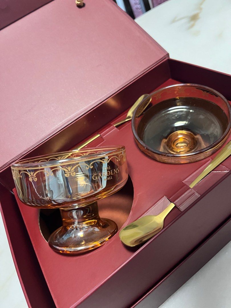 Gardens Mall Christmas limited collection ice cream cup and Golden