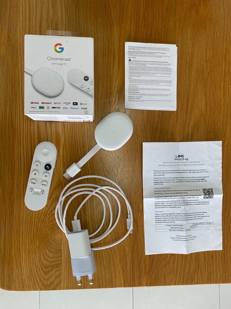 Google Chromecast (2020) 4K Ultra HDR with Google TV & Wireless Remote ...