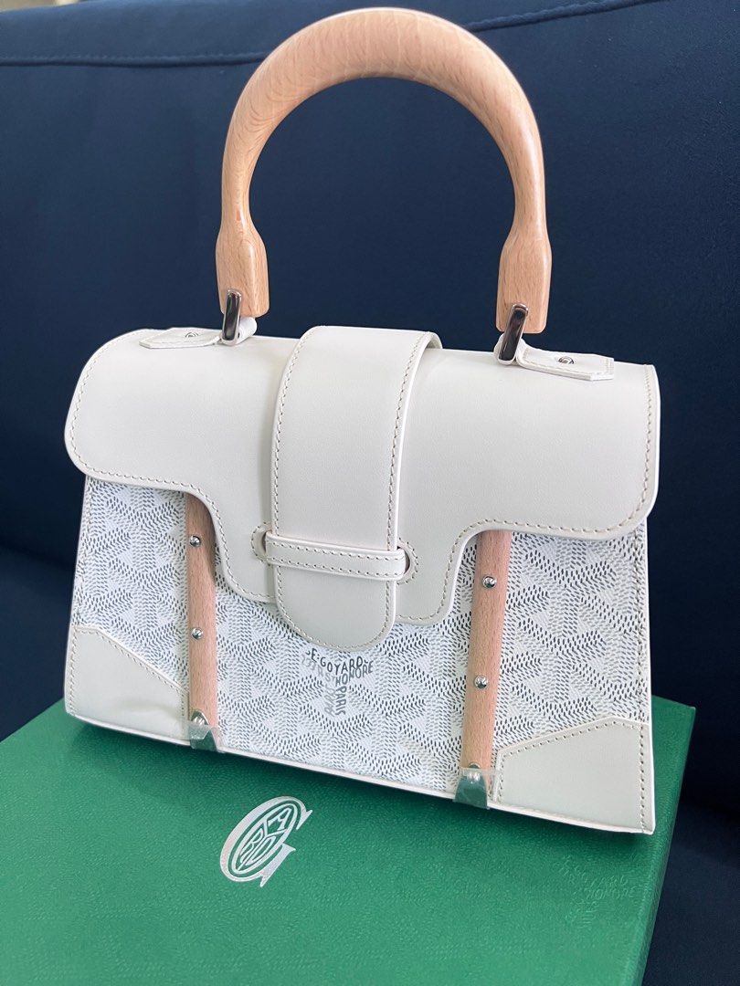 Goyard Saigon mini white, 名牌, 手袋及銀包- Carousell