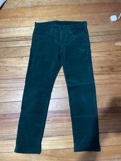 Green Velvet Corduroy Pants