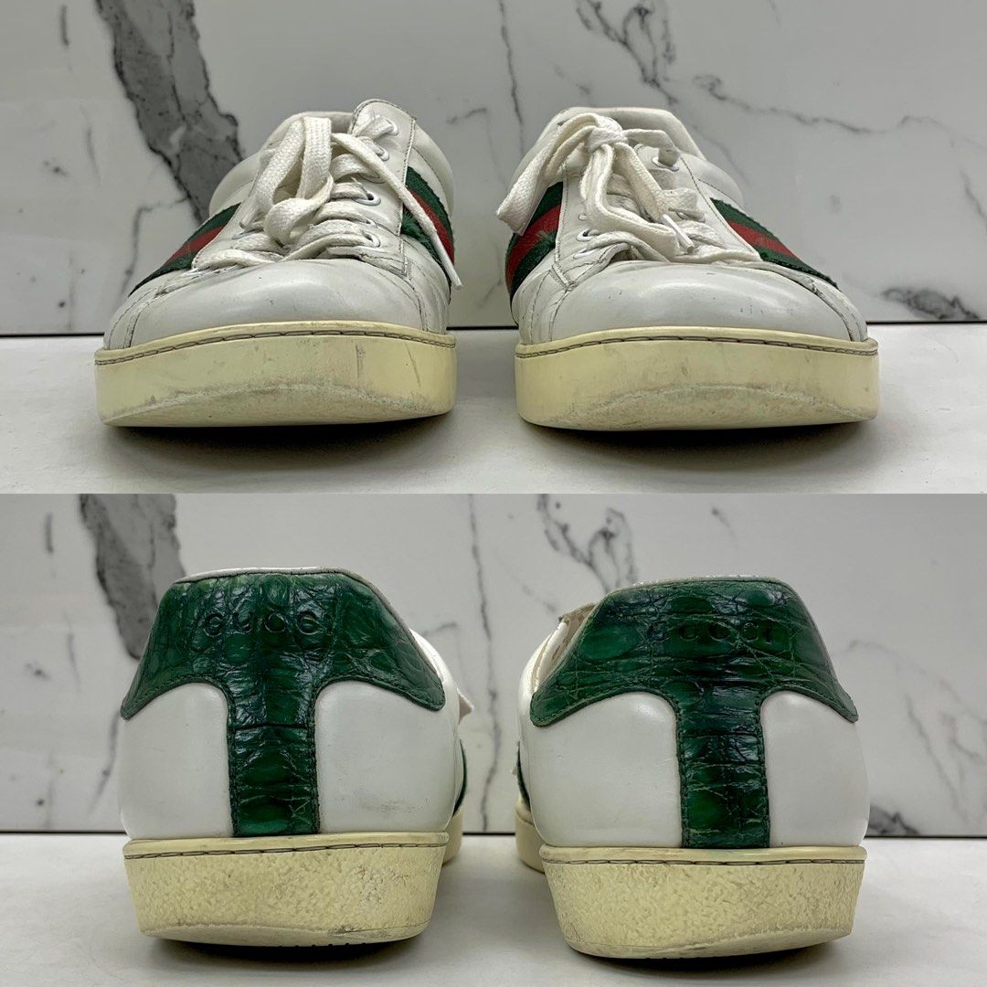 GUCCI 386750 ACE WHITE SNEAKERS 227029650