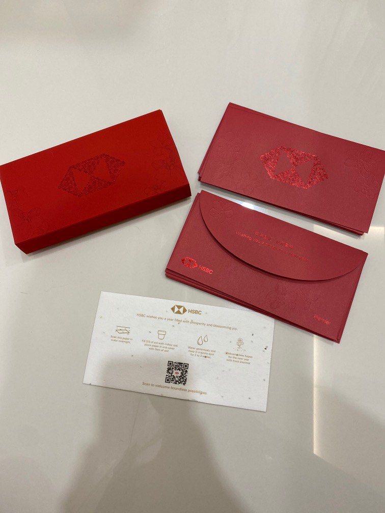 HSBC Premier 2023 red packets, Hobbies & Toys, Stationery & Craft, Art ...