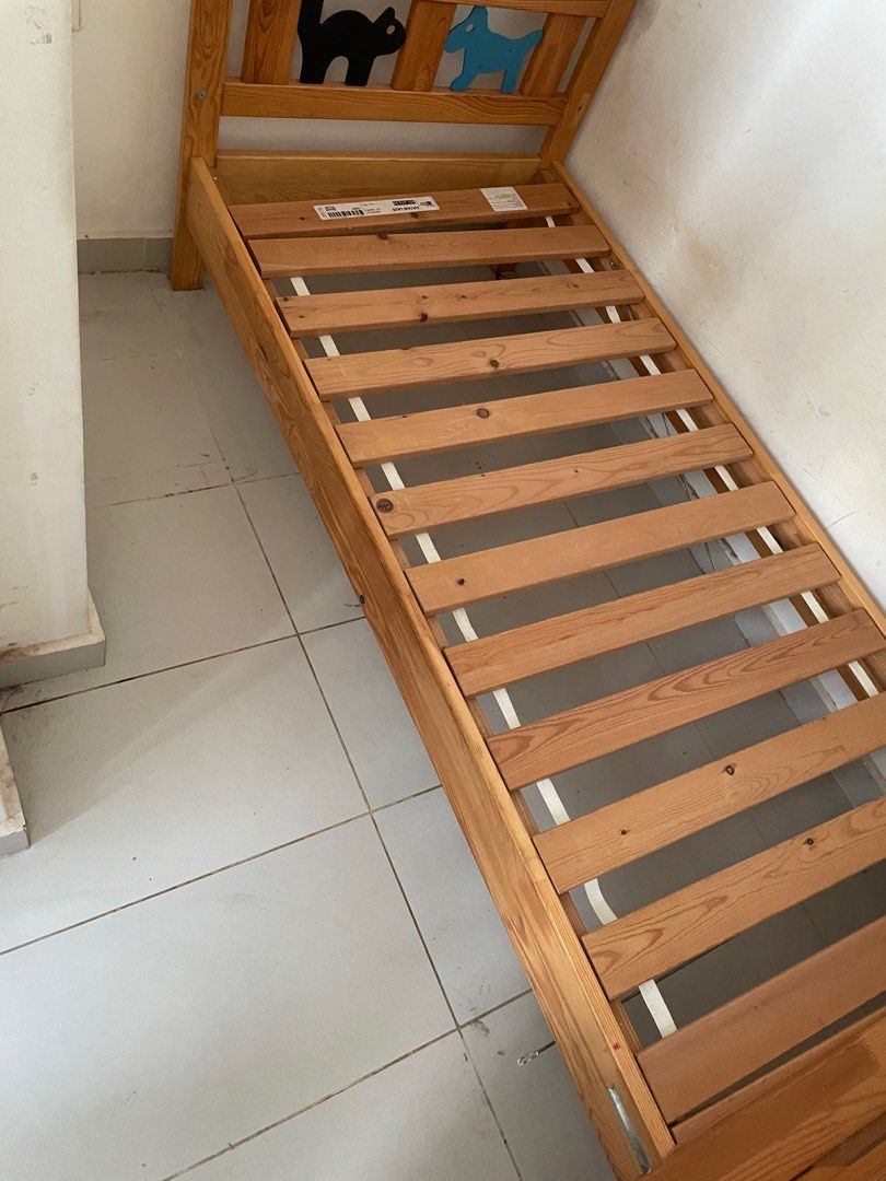 IKEA children bed with rail, Furniture & Home Living, Furniture, Bed