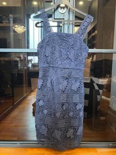 Intoxiquette crochet dress Blue S