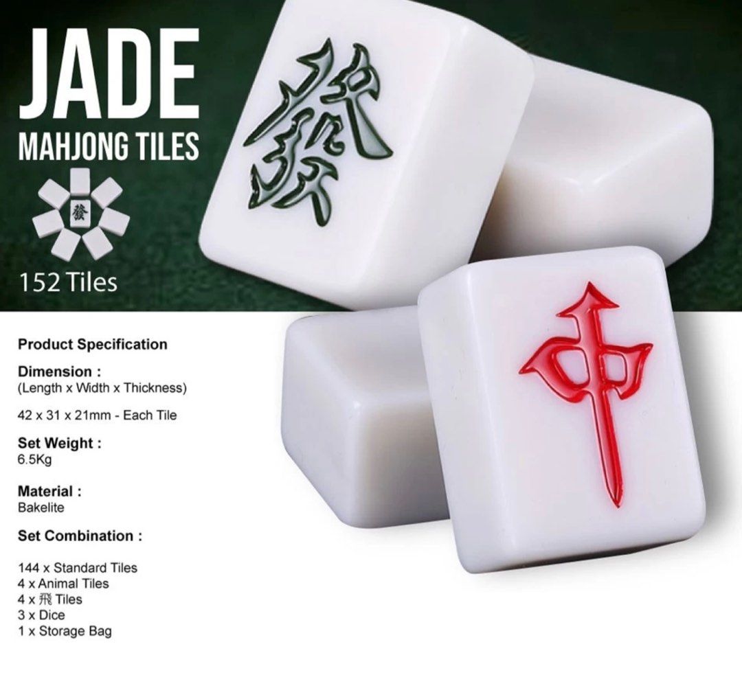 High Grade Ecofriendly 40-42MM Ivory Color Crystal Jade Mahjong