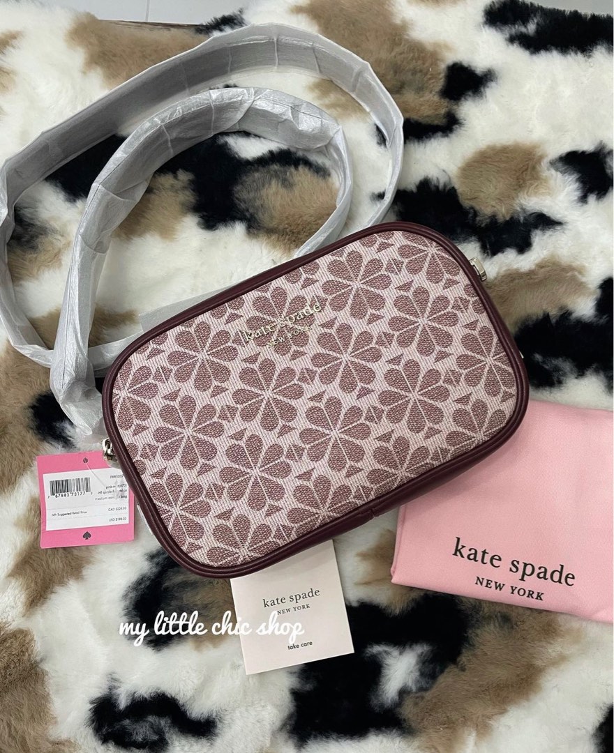 kate spade flower coated canvas infinite medium camera bag, Women's