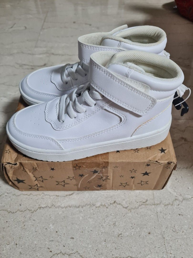 Kids white high cut shoes Babies Kids Babies Kids Fashion on