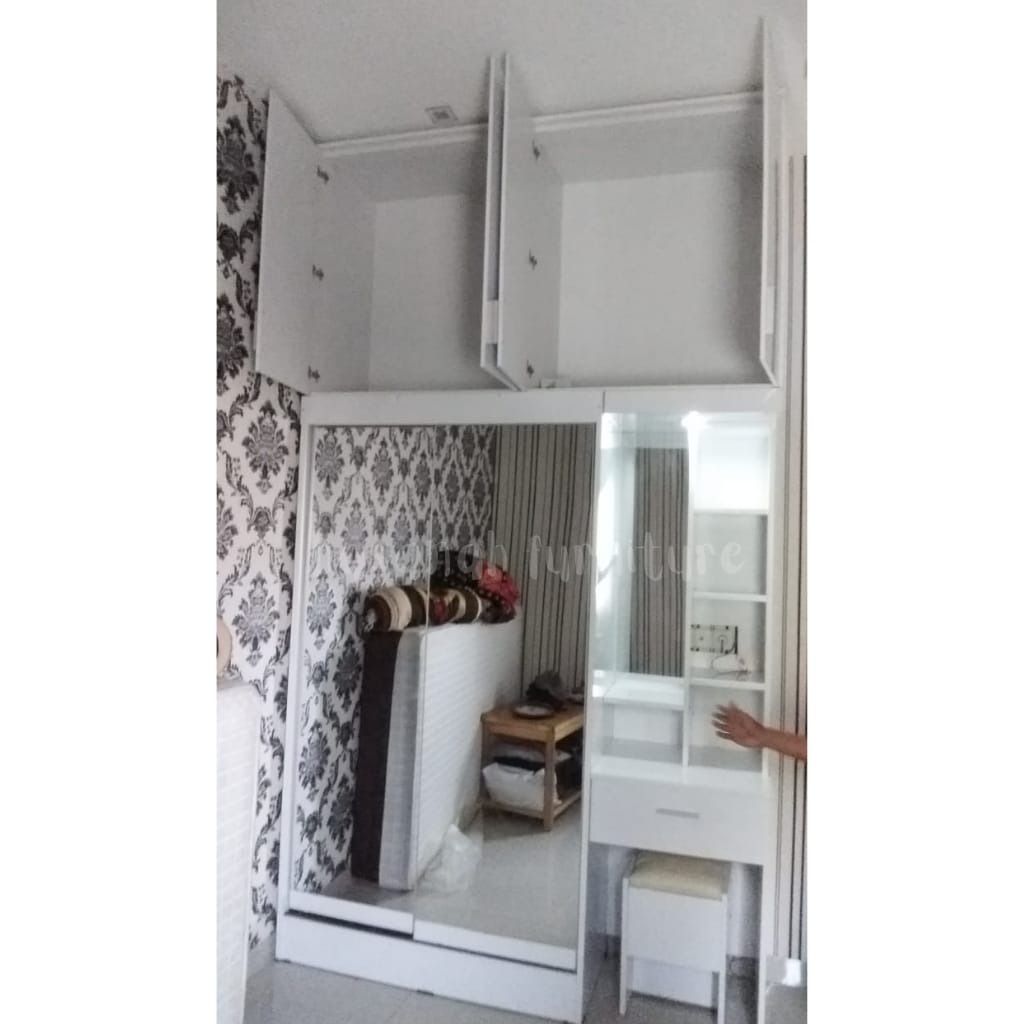 Lemari pakian box atas meja rias satu paket jumbo murah minimalis