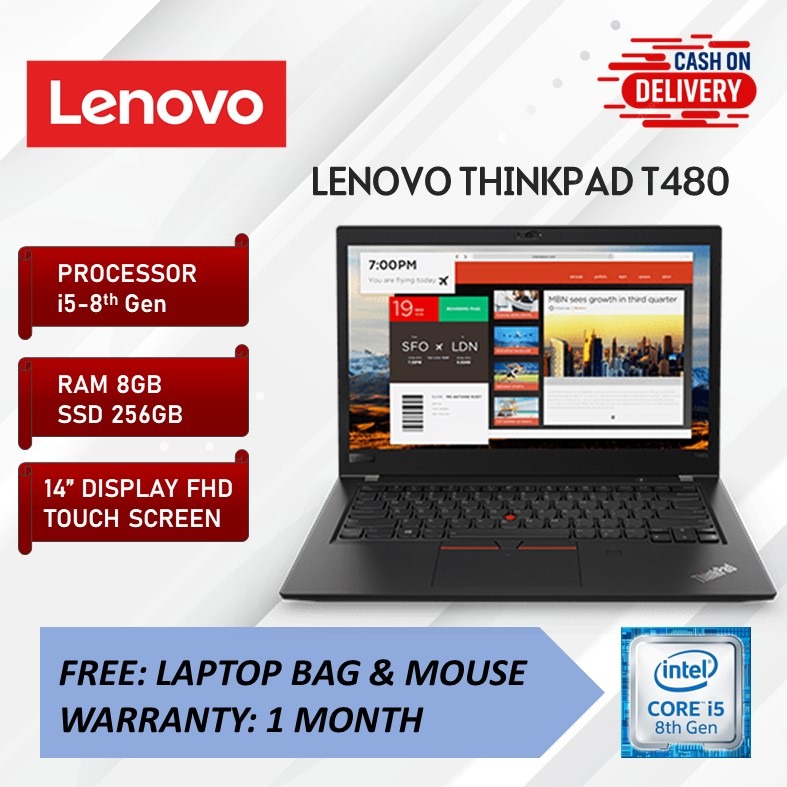 Lenovo Thinkpad T480 i5 8th Gen Generation 8GB RAM 256GB SSD 14 Inch Touch  Screen, Computers & Tech, Laptops & Notebooks on Carousell