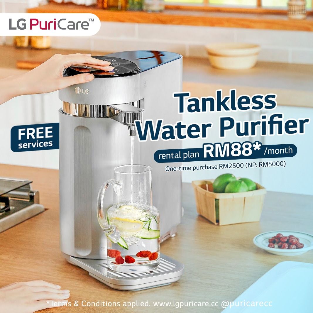 LG PuriCare WD516AN Tankless Water Purifier Malaysia Navy Blue, White