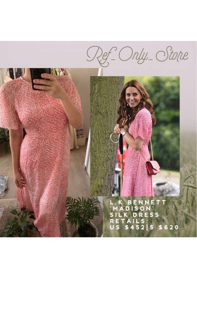 Lk bennett madison dress pink clearance