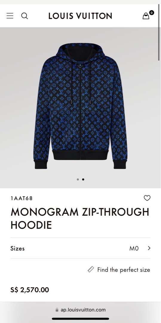 Monogram Zip-Through Hoodie - Ready-to-Wear 1AAT68