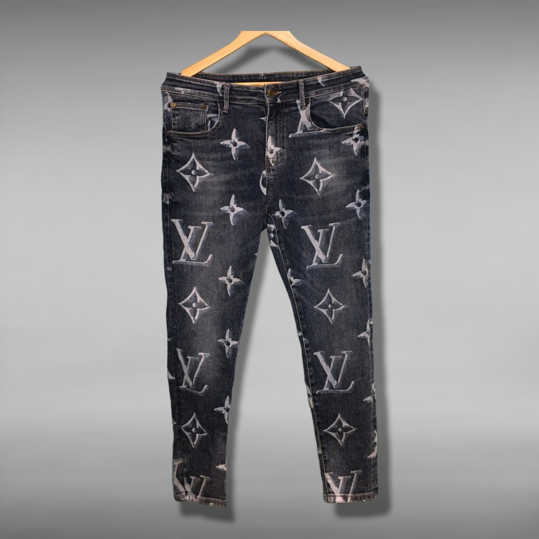 Louis Vuitton, Jeans, Authentic Louis Vuitton Monogram Baggy Denim Pant  Indigo