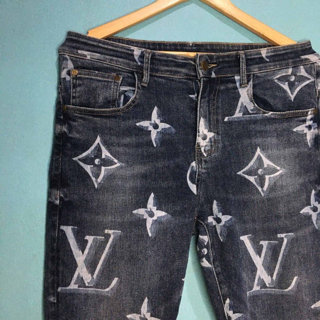 Louis Vuitton Monogram Pants, Men's Fashion, Bottoms, Jeans on Carousell