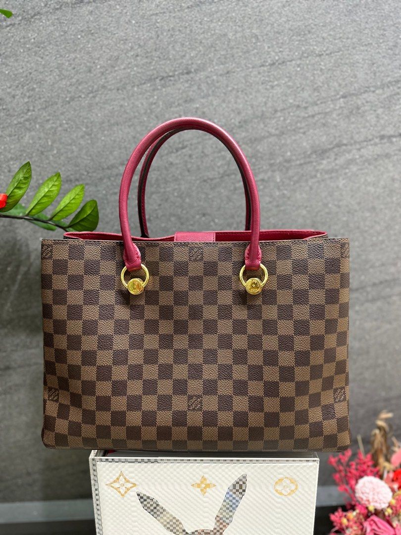 Louis Vuitton Riverside Tote Damier Ebene Fuchsia Bag Luxury
