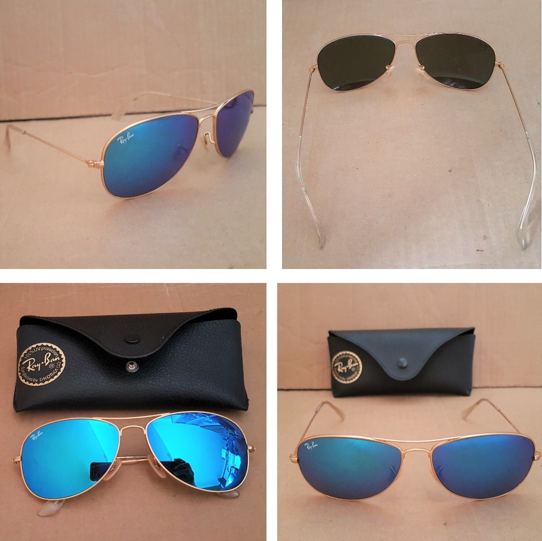 Luxury Ray Ban Fashion Eyewear Bausch Lomb USA RB 3362 Cockpit Model Ray Ban Mirror Lenses Protective Eyewear Top Gun Sunshades Aviator