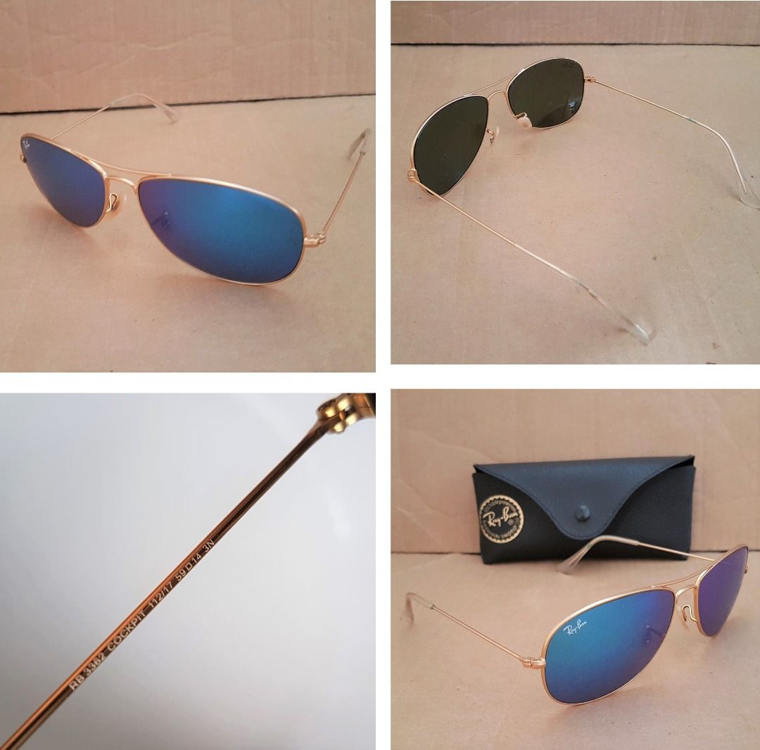 Luxury Ray Ban Fashion Eyewear Bausch Lomb USA RB 3362 Cockpit Model Ray Ban Mirror Lenses Protective Eyewear Top Gun Sunshades Aviator