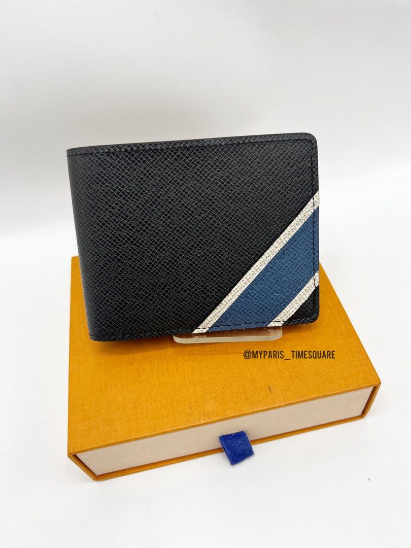 Louis Vuitton Blue Taiga Leather Multiple Wallet - My Luxury
