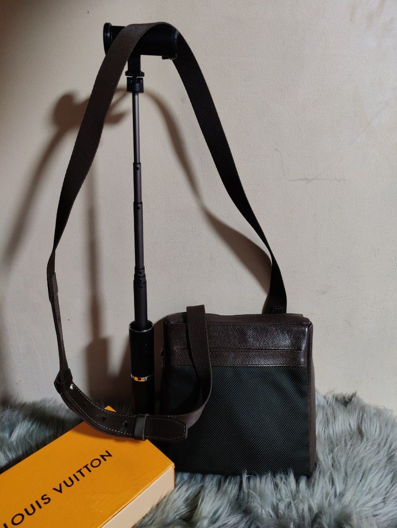LV Taiga Sling Bag for men (Category: Luxury Bags & Wallets) located in Marikina City. Submitted by noblecat_40a38b (Listing ID 1208618538, Image 1). Description: Louis Vuitton Sayan Taiga Messenger Bag PM size In good condition 💯 Authentic or moneyback Plus Shipping Fee.