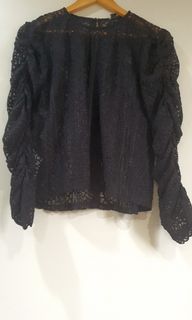 Mango Top Blouse longsleeve black  with tag