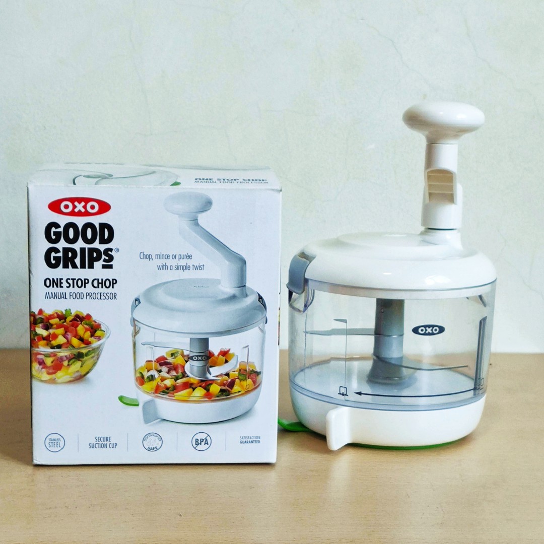 Manual food processor Oxo good grip chop mince puree stainless steel blade,  TV  Home Appliances, Kitchen Appliances, Juicers, Blenders  Grinders on  Carousell