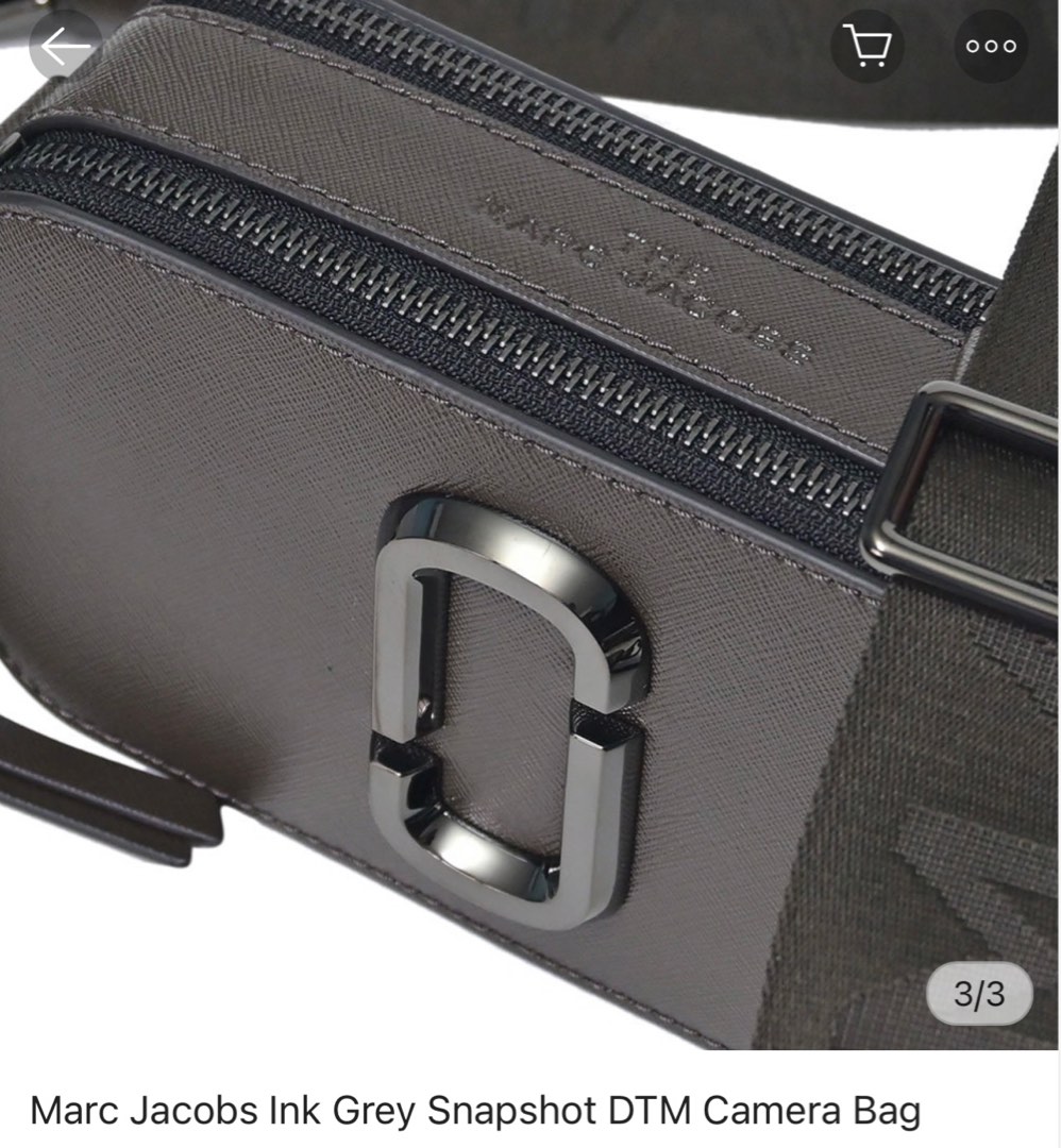 Marc Jacobs Ink Grey Snapshot Camera Bag, Women's Fashion, Bags