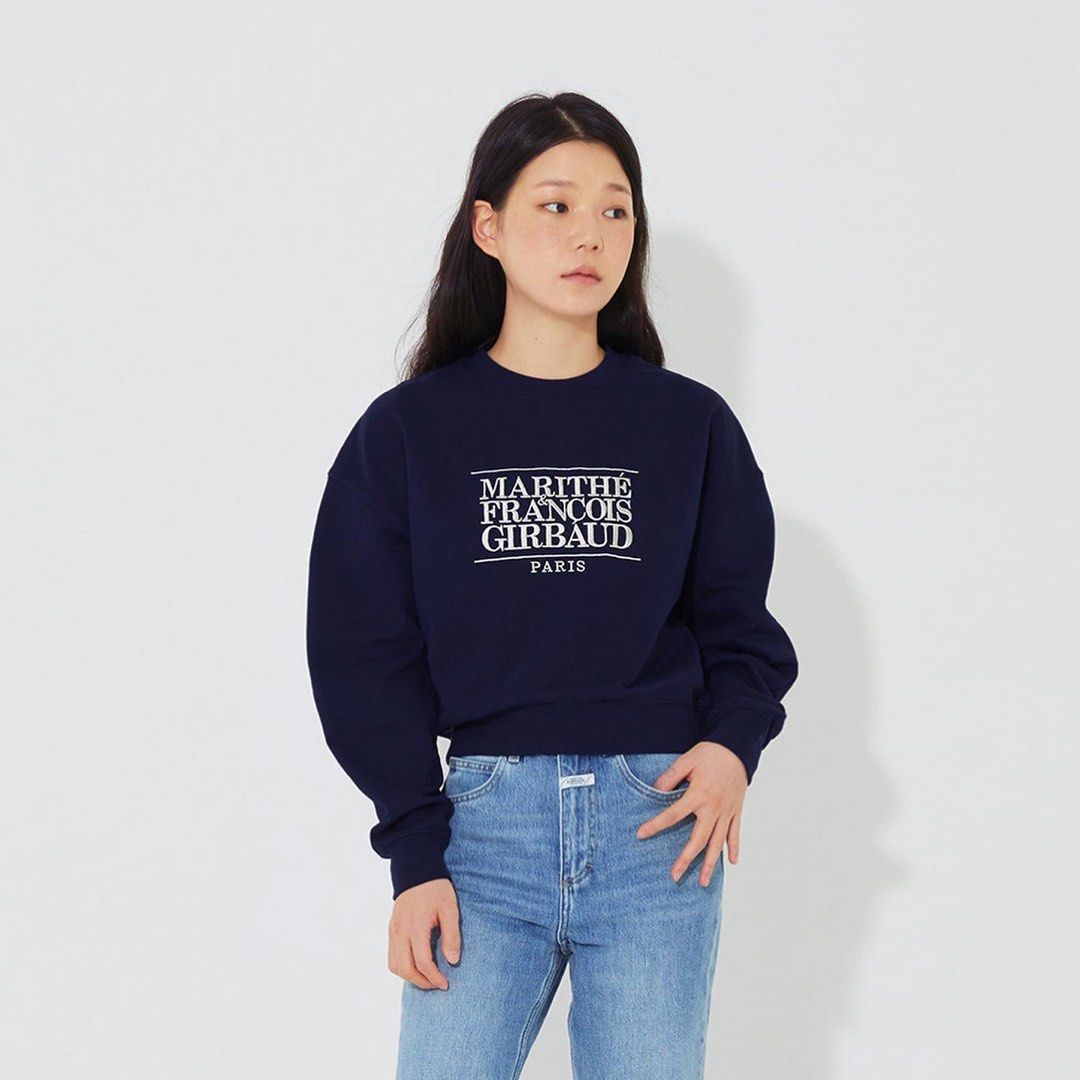 Marithe Francois Girbaud W Classic Logo Crop Sweatshirt 短版衛衣