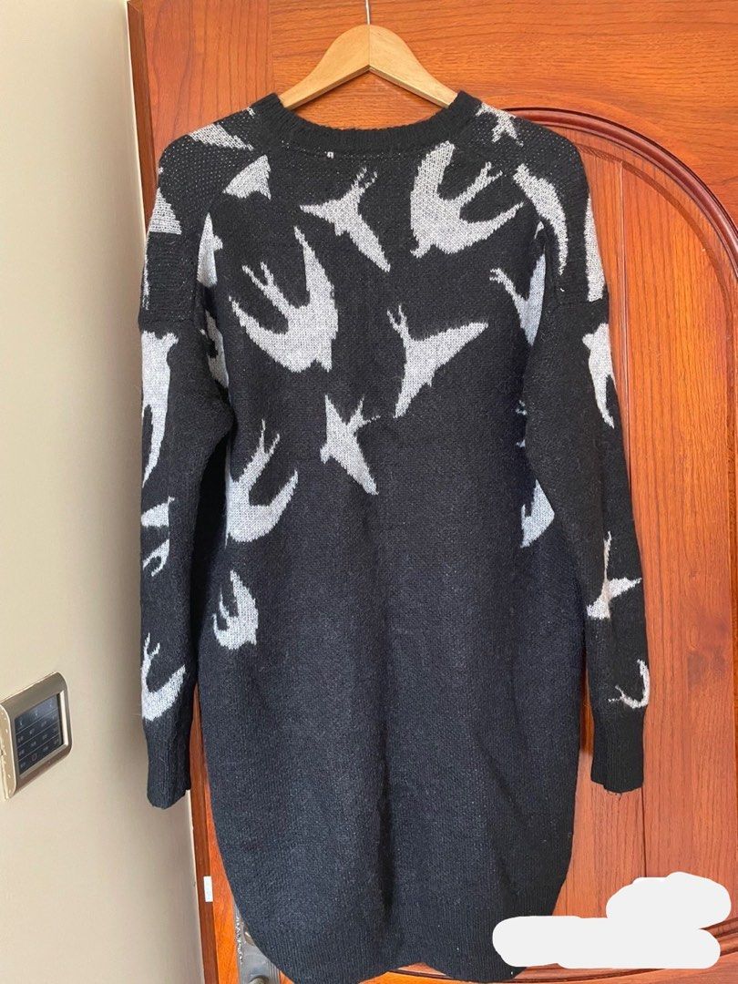 Alexander mcqueen swallow sweater dress hot sale