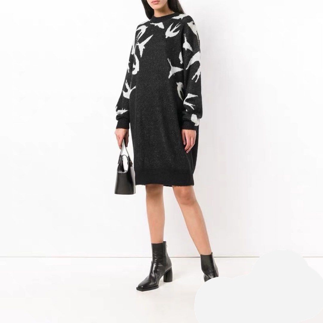Alexander mcqueen swallow sweater dress shop