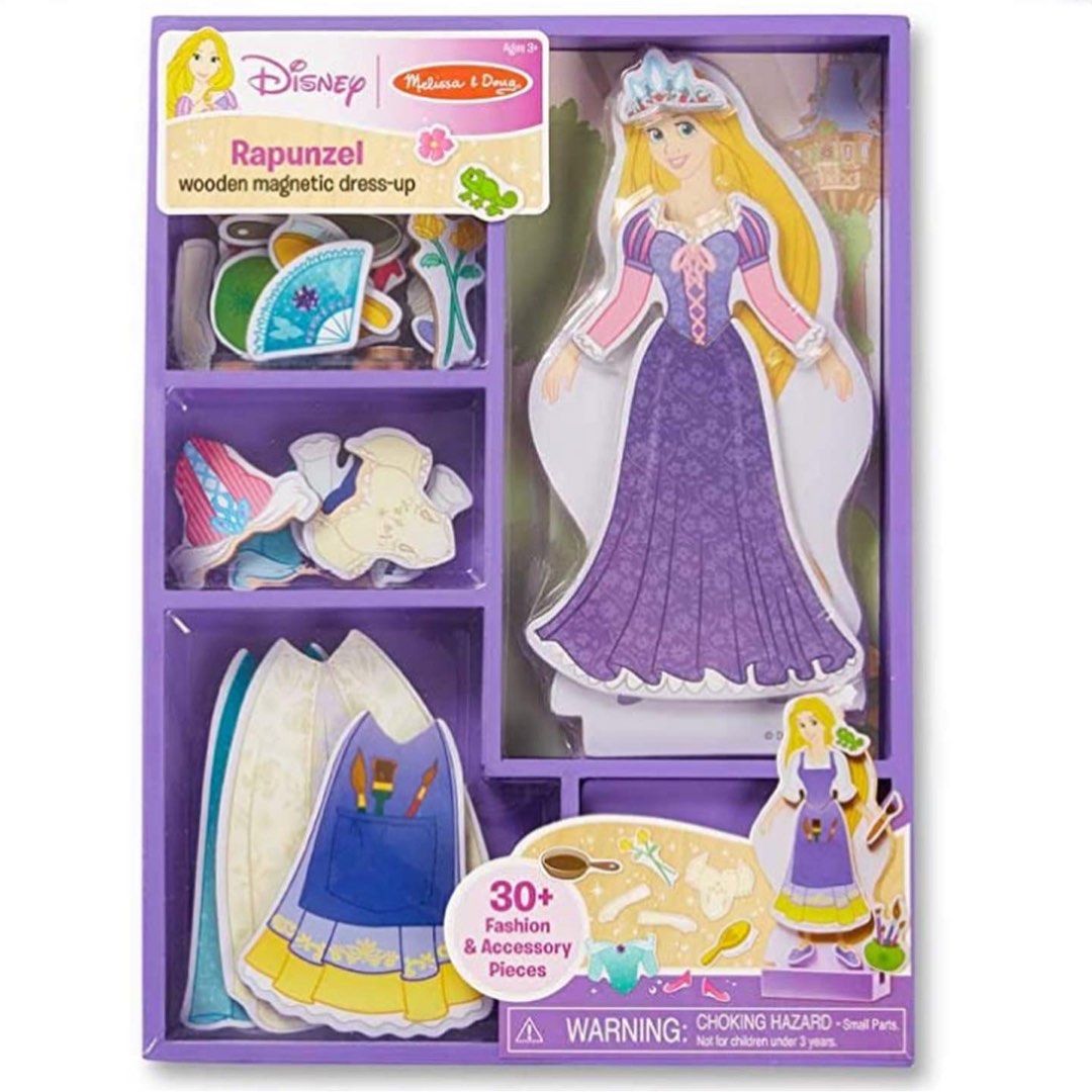 Melissa & Doug Disney Princess DressUp Wooden Doll Pretend Play Set (30+ pcs), Hobbies