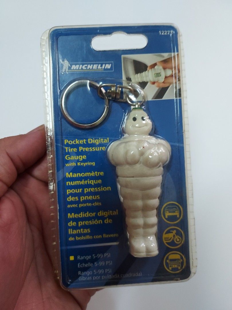 MICHELIN POCKET DIGITAL TIRE PRESSURE GAUGE WITH KEYRING, Hobbies & Toys, Collectibles