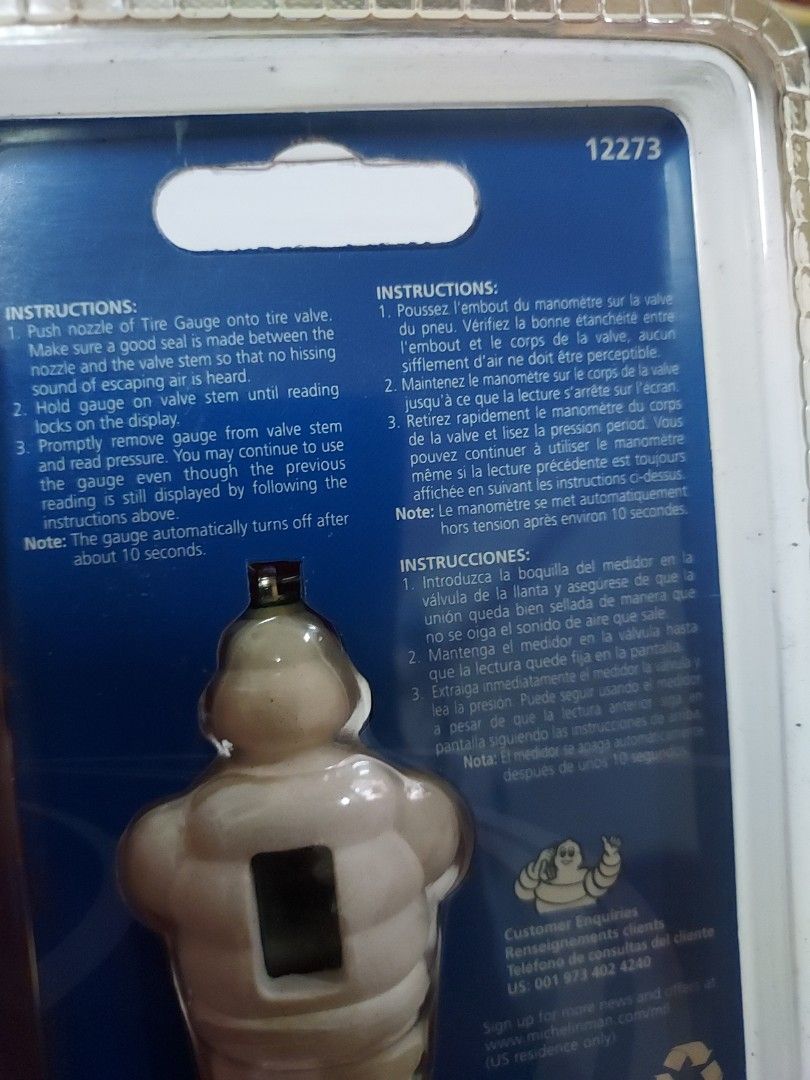 MICHELIN POCKET DIGITAL TIRE PRESSURE GAUGE WITH KEYRING, Hobbies & Toys, Collectibles